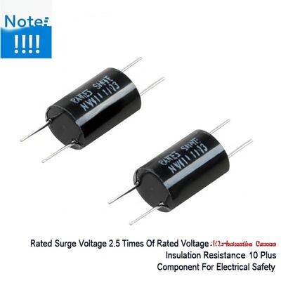 الجهد القياسي للطفرة 2.5 مرات من الجهد القياسي X2 مكثف واقي مقاومة العزل 10 زائد مكون للسلامة الكهربائية