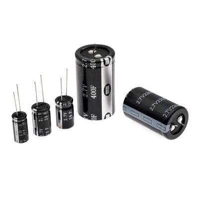 1F ~ 400F 2.7V ارتفاع درجة الحرارة Supercapacitor Ultracapacitor أسطواني