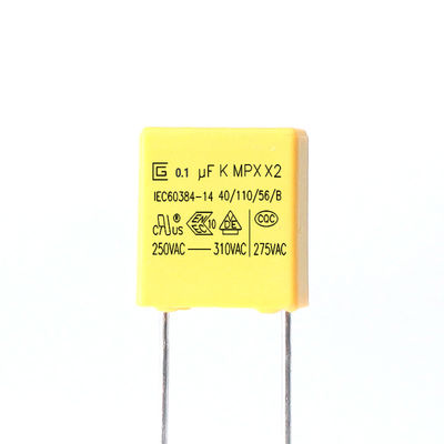 مكثف السلامة الإشعاعي X2 250VAC نطاق الكفاءة 0.001uF - 4.7uF - 40.C إلى 85.C