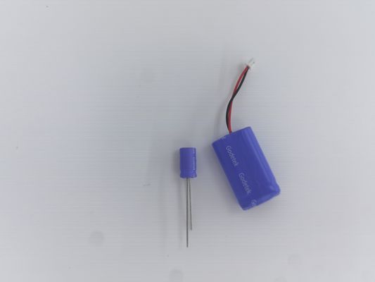 2.7V 1.0F مكثف سعة عالية لحمل درجة حرارة عالية 85C≤2.7V 1000h △C/C≤30% ESR≤4