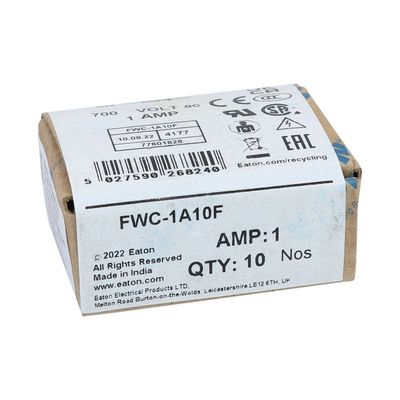 قدرة الدراجة الممتازة والأداء الصلبة الصلبة Eaton Bussmann 10 X 38 ملم الصلبة FWC-1A10F