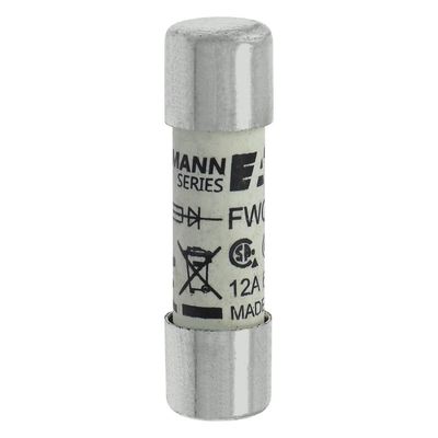 قدرة الدراجة الممتازة والأداء الصلبة الصلبة Eaton Bussmann 10 X 38 مم Ferrule Fuse FWC-12A10F