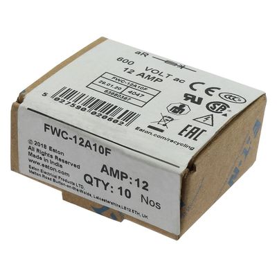 قدرة الدراجة الممتازة والأداء الصلبة الصلبة Eaton Bussmann 10 X 38 مم Ferrule Fuse FWC-12A10F