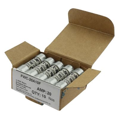 قدرة الدراجة الممتازة والأداء الصلبة الصلبة Eaton Bussmann 10 X 38 مم Ferrule Fuse FWC-20A10F