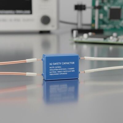 مواد الأسلاك الرصاصية النحاسية المعلبة X2 مكثف السلامة تردد تقييم 50 60 هرتز يحتوي على مقاومة العزل 000MΩ للأداء