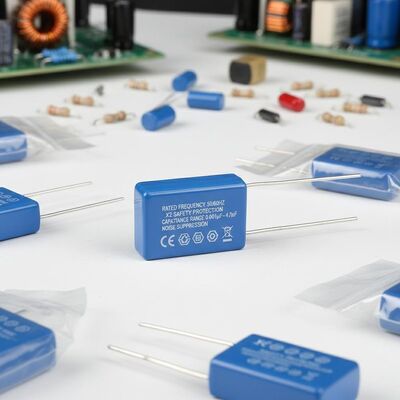 مكثف أمان X2 بتردد مقنن 50-60 هرتز، نطاق السعة 0.001 ميكروفاراد إلى 4.7 ميكروفاراد، مكون كهربائي لتطبيقات قمع الضوضاء