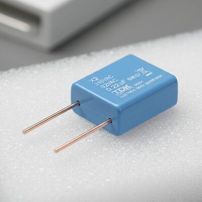 من خلال حفرة X2 مكثف السلامة 310VAC الجهد المقيّم مواد الأسلاك الرصاصية النحاس المحنطة مصممة لقمع الضوضاء الكهربائية